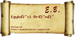 Egyházi Brúnó névjegykártya